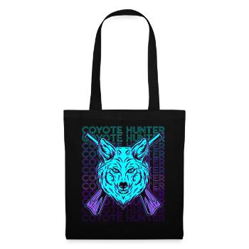 Chasse au coyote Chasseur de coyote rétro - Sac en tissu - noir - Devant