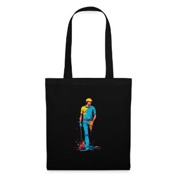 Golfspieler Design Aesthetic Golfer Sport - Stoffbeutel - Schwarz - Vorne