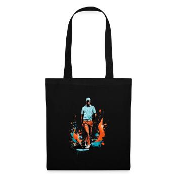 Golfspieler Design Aesthetic Golfer Streetwear - Stoffbeutel - Schwarz - Vorne