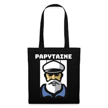 Papytaine Homme Marin Capitaine De Navire Captain - Sac en tissu - noir - Devant