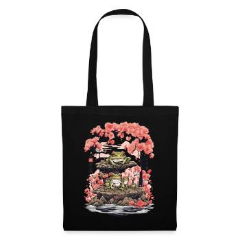 Frog Streetwear Aesthetic Vintage Design - Tote Bag - black - Front