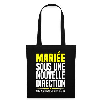Future Mariée Femme Enterrement Vie Fille Mariage - Sac en tissu - noir - Devant