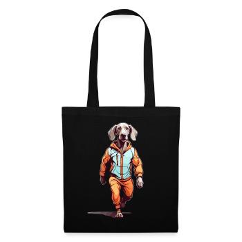 Braque de Weimar Streetwear Jogging Esthétique Fitness - Sac en tissu - noir - Devant