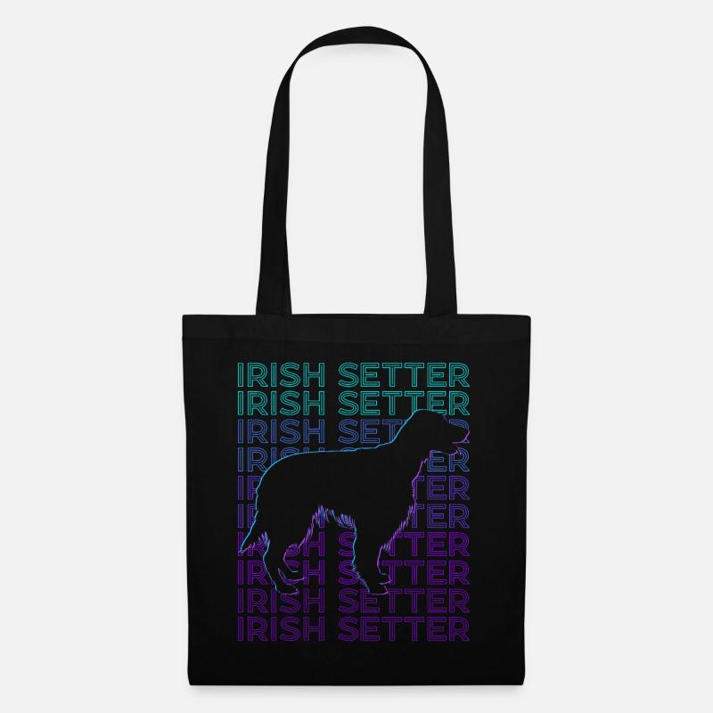 Irish Setter Hund Retro - Stoffbeutel - Schwarz