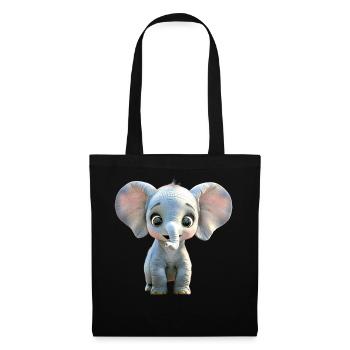 Elephant Africa Safari Wilderness Love Cute Elephant - Tote Bag - black - Front