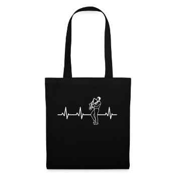 Saxophonist heart palpitations - Tote Bag - black - Front
