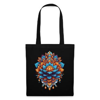 Feather Mandala Flower of Life Spiritual Design - Tote Bag - black - Front