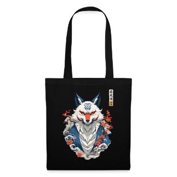 Kitsune Fox Spirit Aesthetic Yokai Japan Art - Tote Bag - black - Front