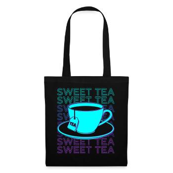 Thé sucré rétro - Sac en tissu - noir - Devant