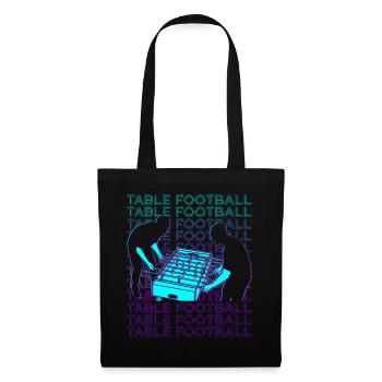 Baby-foot rétro - Sac en tissu - noir - Devant