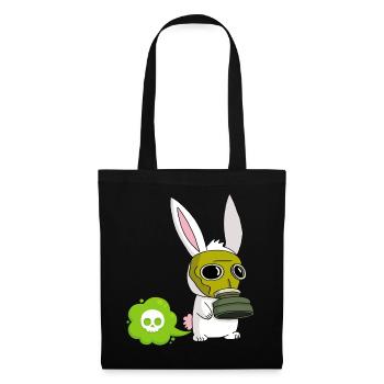 Lapin qui pète - Sac en tissu - noir - Devant