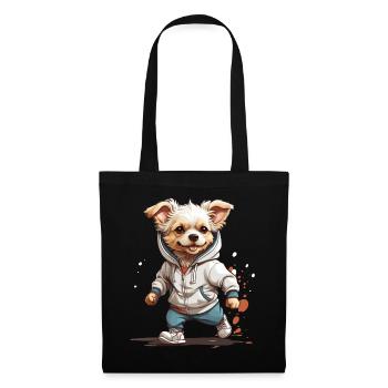Dog Streetwear Jogging Aesthetic Fitness Style - Tote Bag - black - Front