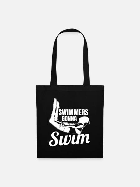 Weibliches Schwimmteam - Stoffbeutel - Schwarz