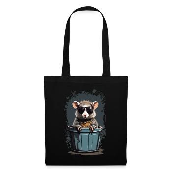 Cool Possum Drôle Poubelle Résidents - Sac en tissu - noir - Devant