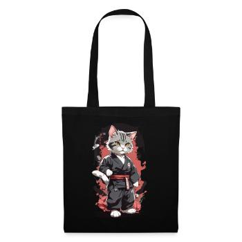 Karate Cat Martial Arts Funny Self Defense - Tote Bag - black - Front