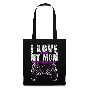 I love it when my mom lets me gamble - Tote Bag - black - Front