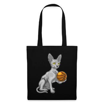 Sphinx Cat Joueur De Basket-ball Basket-ball - Sac en tissu - noir - Devant