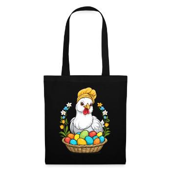 Easter Chicken Colorful Cute Funny Easter Eggs Nest - Tote Bag - black - Front