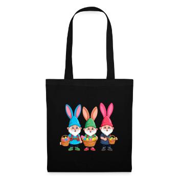 Ostern Nordische Wichtel Gnom Osterhase Lustiges - Stoffbeutel - Schwarz - Vorne