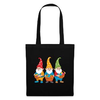 Gnome nordique de Pâques lapin nains - Sac en tissu - noir - Devant