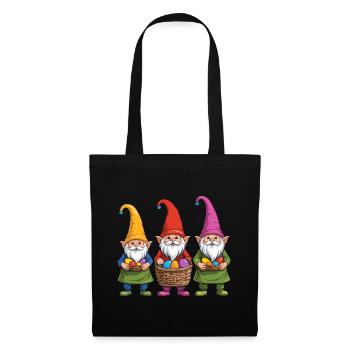 Gnome nordique de Pâques lapin nains - Sac en tissu - noir - Devant
