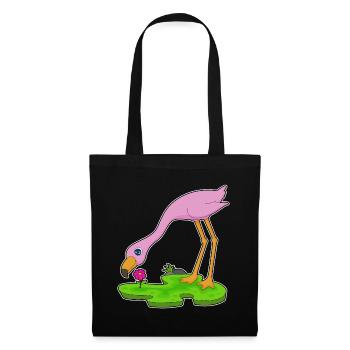 Fleur de flamant rose - Sac en tissu - noir - Devant