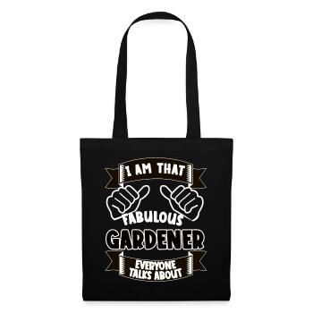 jardinier drôle dicton idée cadeau - Sac en tissu - noir - Devant