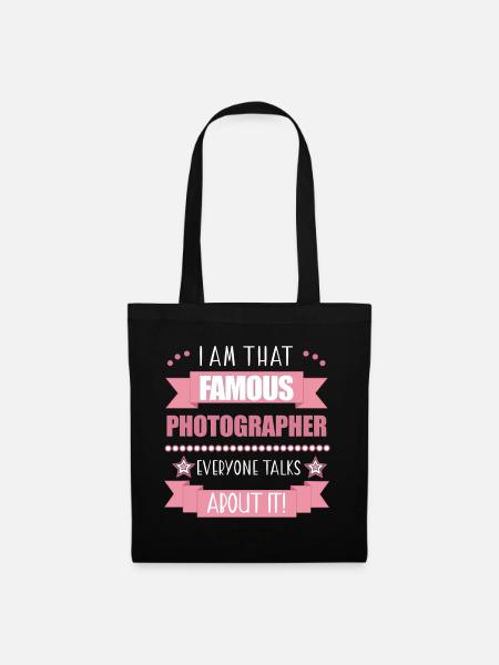 Fotografin Beruf Damen Geschenk - Stoffbeutel - Schwarz