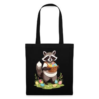 Costume mignon de lapin de Pâques raton laveur drôle - Sac en tissu - noir - Devant