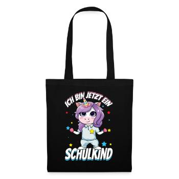 Je suis une licorne d’écolier maintenant - Sac en tissu - noir - Devant
