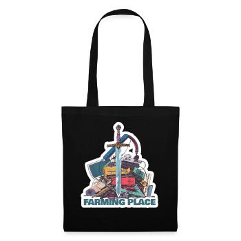 Farming Place Legendary Loot Level Gamer Shirt - Stoffbeutel - Schwarz - Vorne