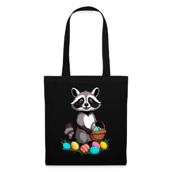 Funny Raccoon Costume Cute Easter Eggs - Tote Bag - black - Front