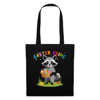 Easter Crime Raccoon Easter Bunny Fun - Tote Bag - black - Front