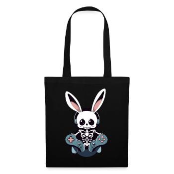 Lapin de Pâques Gamer Gaming Streetwear Iconique - Sac en tissu - noir - Devant