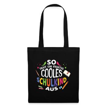 Voici à quoi ressemble un écolier vraiment cool - Sac en tissu - noir - Devant