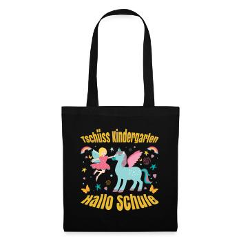 Inscription Bye Bye Kindergarten Hello School - Sac en tissu - noir - Devant