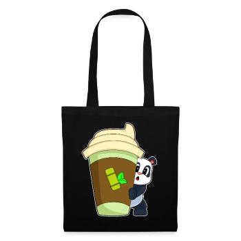 Panda Coffee to go Mug - Tote Bag - black - Front