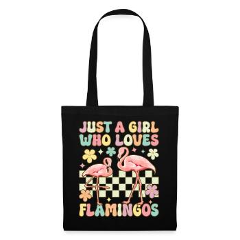 Just A Girl Who Loves Flamingos Groovy Flamin - Tote Bag - black - Front