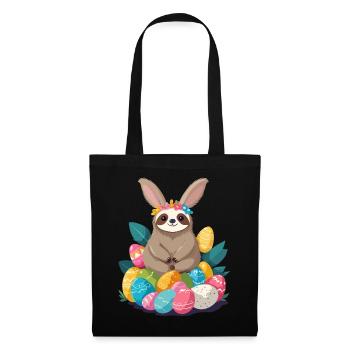 Funny Sloth Easter Bunny Iconic Easter - Tote Bag - black - Front