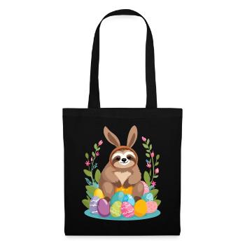 Funny Sloth Easter Bunny Iconic Easter - Tote Bag - black - Front