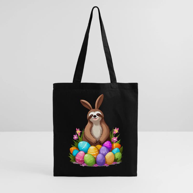 Funny Sloth Easter Bunny Cute Easter Design Tote Bag