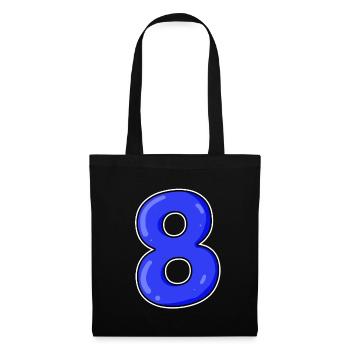 Number 8 Number Eight Motif Blue - Tote Bag - black - Front
