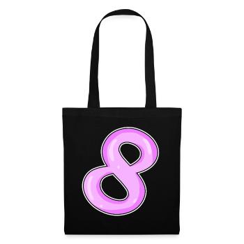 Number 8 Number Eight Motif Pink - Tote Bag - black - Front