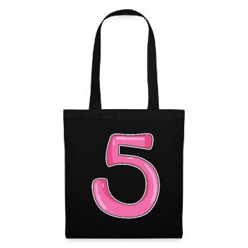 Five Number Number 5 - Tote Bag - black - Front