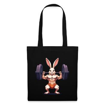 Easter Bunny Body Building Animal Funny Workout - Tote Bag - black - Front
