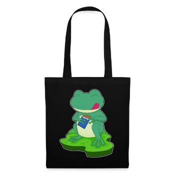 Frosch Schokoriegel - Stoffbeutel - Schwarz - Vorne