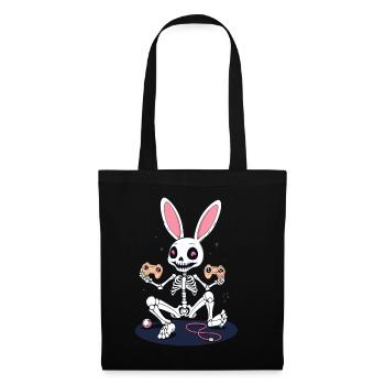 Osterhase Gamer Ikonisches Ostern Gaming - Stoffbeutel - Schwarz - Vorne