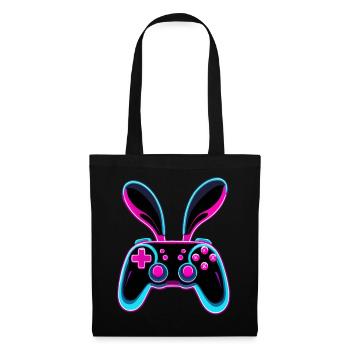 Osterhase Gamer Ikonisches Ostern Gaming - Stoffbeutel - Schwarz - Vorne
