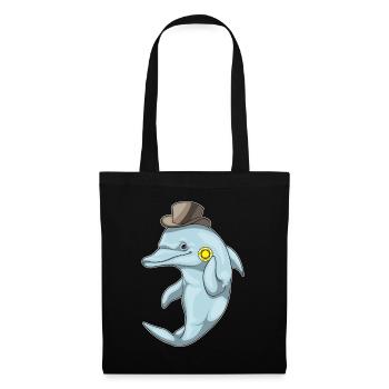 Dolphin Poker Jetons de Poker - Sac en tissu - noir - Devant