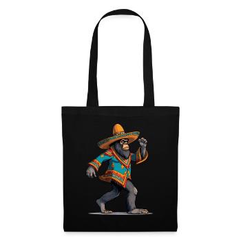 Mexicain Bigfoot Sasquatch Sombrero - Sac en tissu - noir - Devant